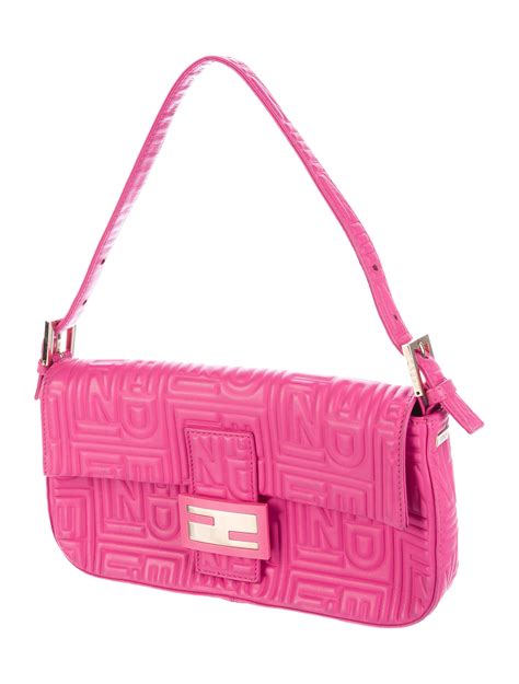 fendi embossed baguette